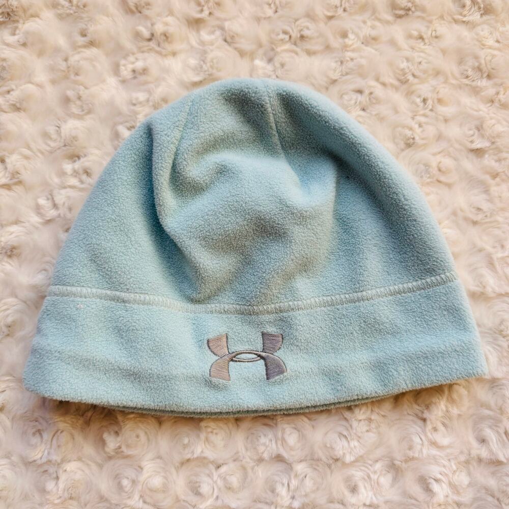 Under Armour Womens UA Storm Fleece Running Light Blue Beanie Hat